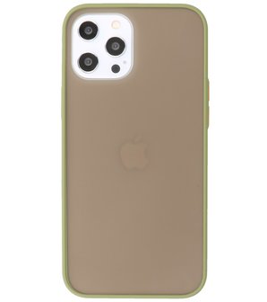 Kleurcombinatie Hard Case Hoesje voor iPhone 12 Pro Max Groen