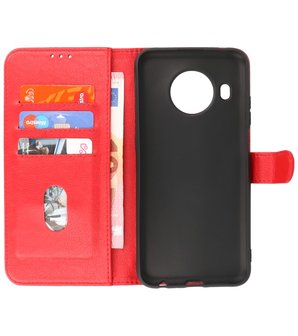 Nokia X10 &amp; Nokia X20 Hoesje Book Case Telefoonhoesje Rood