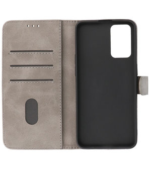 Oppo Reno 6 5G Hoesje Book Case Telefoonhoesje Grijs