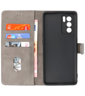 Oppo Reno 6 Pro 5G Hoesje Book Case Telefoonhoesje Grijs