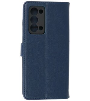 Oppo Reno 6 Pro Plus 5G Hoesje Book Case Telefoonhoesje Navy