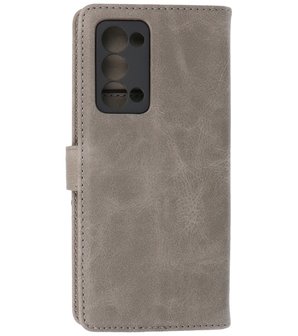 Oppo Reno 6 Pro Plus 5G Hoesje Book Case Telefoonhoesje Grijs