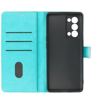 Oppo Reno 6 Pro Plus 5G Hoesje Book Case Telefoonhoesje Groen