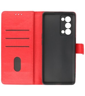 Oppo Reno 6 Pro Plus 5G Hoesje Book Case Telefoonhoesje Rood