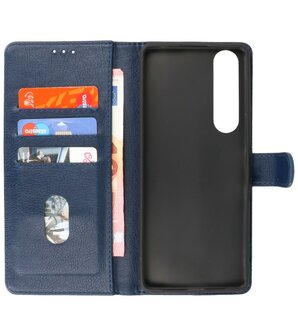 Sony Xperia 1 III Hoesje Book Case Telefoonhoesje Navy