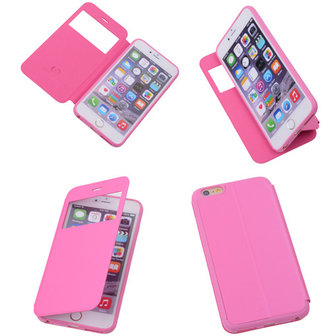 View Cover Pink Apple iPhone 6 TPU Book-Style