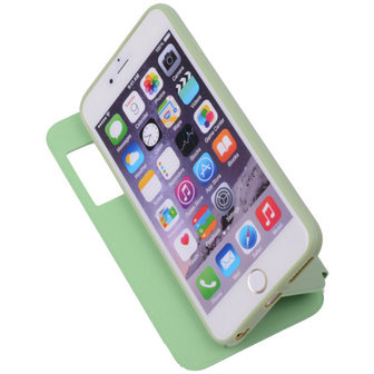 View Cover Groen Hoesje voor Apple iPhone 6 TPU Book-Style
