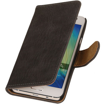 Grijs Hout Samsung Galaxy Grand Prime Book/Wallet Case/Cover