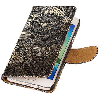 Lace Zwart Microsoft Lumia 535 Book/Wallet Case/Cover Hoesje