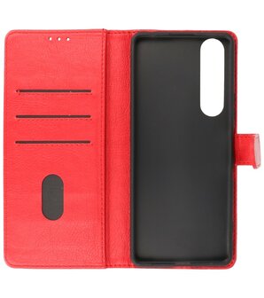 Sony Xperia 1 III Hoesje Book Case Telefoonhoesje Rood