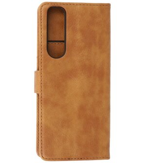 Sony Xperia 5 III Hoesje Book Case Telefoonhoesje Bruin