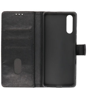 Sony Xperia 10 III Hoesje Book Case Telefoonhoesje Zwart