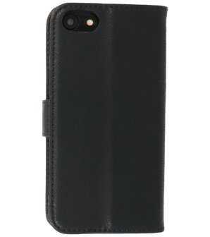 iPhone SE 2020 - iPhone 8 - iPhone 7 Hoesje Book Case Telefoonhoesje Zwart
