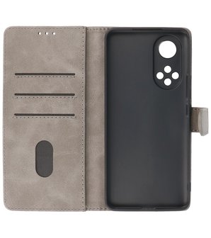 Honor 50 Pro Hoesje Book Case Telefoonhoesje Grijs