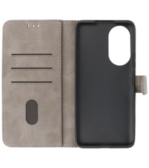 Honor 50 SE Hoesje Book Case Telefoonhoesje Grijs