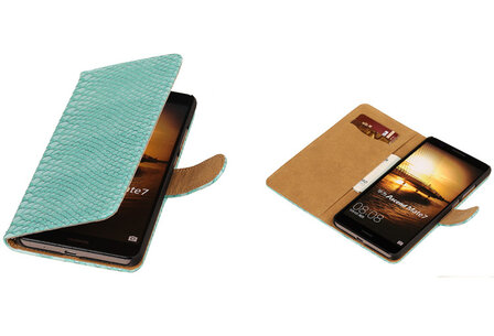 Turquoise Slang Huawei Ascend Mate 7 Book/Wallet Case/Cover