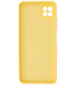 Samsung Galaxy A22 5G Hoesje - Backcover Telefoonhoesje - Geel