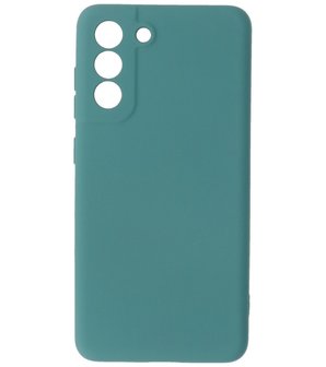 Samsung Galaxy S21 FE Hoesje - Backcover Telefoonhoesje - Donker Groen