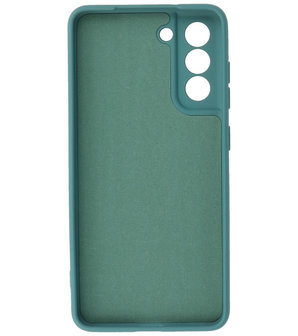 Samsung Galaxy S21 FE Hoesje - Backcover Telefoonhoesje - Donker Groen