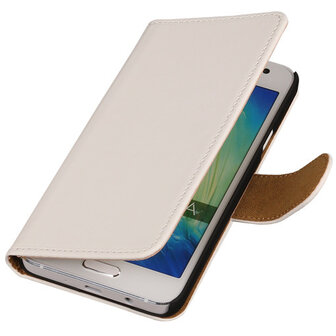 Wit HTC Desire Eye Book/Wallet Case/Cover
