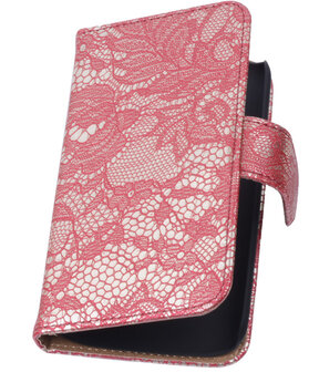 Lace Rood Hoesje voor Samsung Galaxy Core Book/Wallet Case/Cover