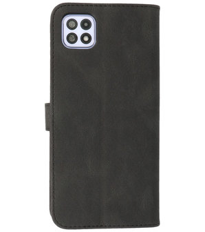 Samsung Galaxy A22 5G Hoesje - Portemonnee Book Case - Kaarthouder &amp; Magneetlipje - Kunstleer - Zwart