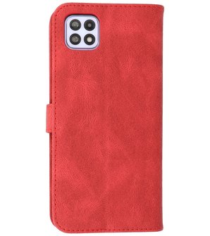 Samsung Galaxy A22 5G Hoesje - Portemonnee Book Case - Kaarthouder &amp; Magneetlipje - Kunstleer - Rood