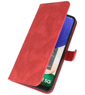 Samsung Galaxy A22 5G Hoesje - Portemonnee Book Case - Kaarthouder &amp; Magneetlipje - Kunstleer - Rood