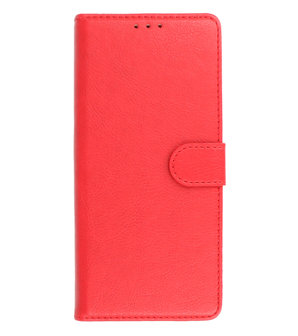 OnePlus Nord 2 5G Hoesje - Book Case Telefoonhoesje - Kaarthouder Portemonnee Hoesje - Wallet Case - Rood