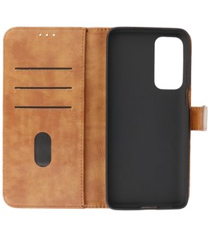 Motorola Moto Edge 2021 Hoesje - Book Case Telefoonhoesje - Kaarthouder Portemonnee Hoesje - Wallet Case - Bruin