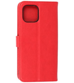 Motorola Moto Edge 20 Lite Hoesje - Book Case Telefoonhoesje - Kaarthouder Portemonnee Hoesje - Wallet Case - Rood