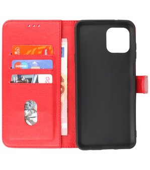 Motorola Moto Edge 20 Lite Hoesje - Book Case Telefoonhoesje - Kaarthouder Portemonnee Hoesje - Wallet Case - Rood
