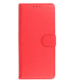 Motorola Moto Edge 20 Lite Hoesje - Book Case Telefoonhoesje - Kaarthouder Portemonnee Hoesje - Wallet Case - Rood