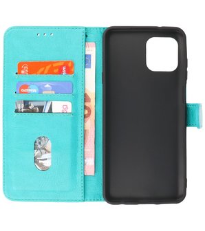 Motorola Moto Edge 20 Lite Hoesje - Book Case Telefoonhoesje - Kaarthouder Portemonnee Hoesje - Wallet Case - Groen