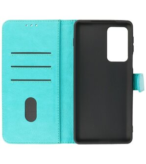 Motorola Moto Edge 20 Pro Hoesje - Book Case Telefoonhoesje - Kaarthouder Portemonnee Hoesje - Wallet Case - Groen