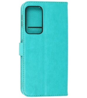 Motorola Moto Edge 20 Pro Hoesje - Book Case Telefoonhoesje - Kaarthouder Portemonnee Hoesje - Wallet Case - Groen