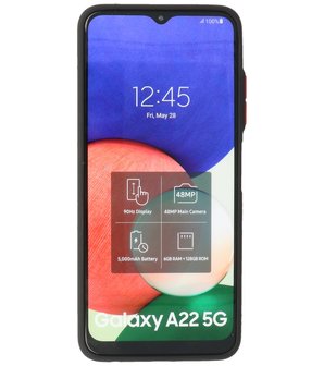 Samsung Galaxy A22 5G Hoesje - Back Cover Telefoonhoesje - Zwart