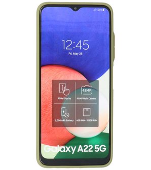 Samsung Galaxy A22 5G Hoesje - Back Cover Telefoonhoesje - Groen