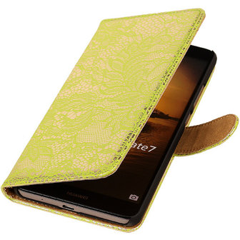 Lace Groen Huawei Ascend Mate 7 Book/Wallet Case/Cover Hoesje