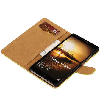 Lace Groen Hoesje voor Huawei Ascend Mate 7 Book/Wallet Case/Cover