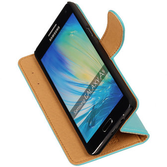 PU Leder Turquoise Hoesje voor Samsung Galaxy A5 2015 Book/Wallet Case/Cover