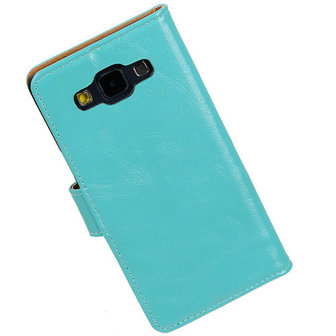 PU Leder Turquoise Hoesje voor Samsung Galaxy A5 2015 Book/Wallet Case/Cover