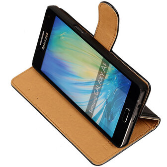 PU Leder Zwart Hoesje voor Samsung Galaxy A5 2015 Book/Wallet Case/Cover