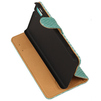 BC Slang Turquoise Hoesje voor HTC Desire Eye Stand Bookcase Cover