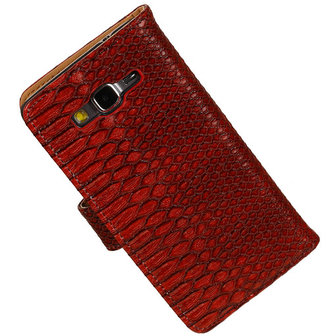 BC &quot; Slang &quot; Rood Hoesje voor Samsung Galaxy Grand Prime Bookcase Cover