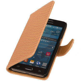 BC " Slang " Pink Hoesje voor Samsung Galaxy Grand Prime Bookcase Cover