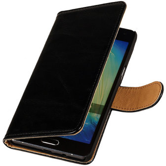 PU Leder Zwart Microsoft Lumia 535 Book/Wallet Case/Cover 