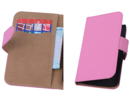 Roze Hoesje voor Apple iPhone 6 Plus s Book/Wallet Case/Cover