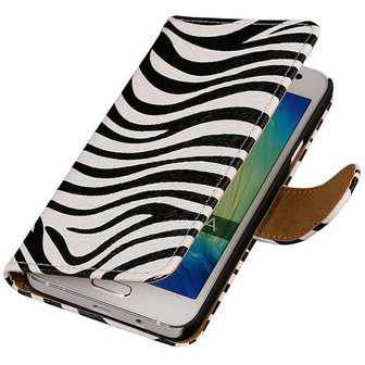 Zebra Hoesje voor Motorola Nexus 6 Book Wallet Case