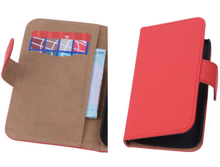 Rood Hoesje voor Samsung Galaxy Note 4 Book Wallet Case